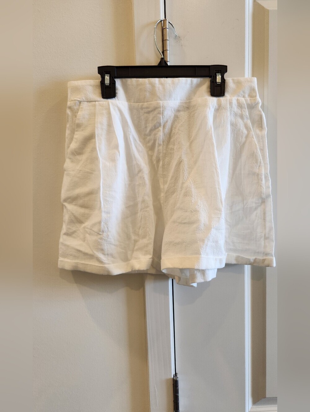 NWT Fashion Nova Artists Desire Linen Short Set White Size Large 2-Piece - Picture 4 of 6